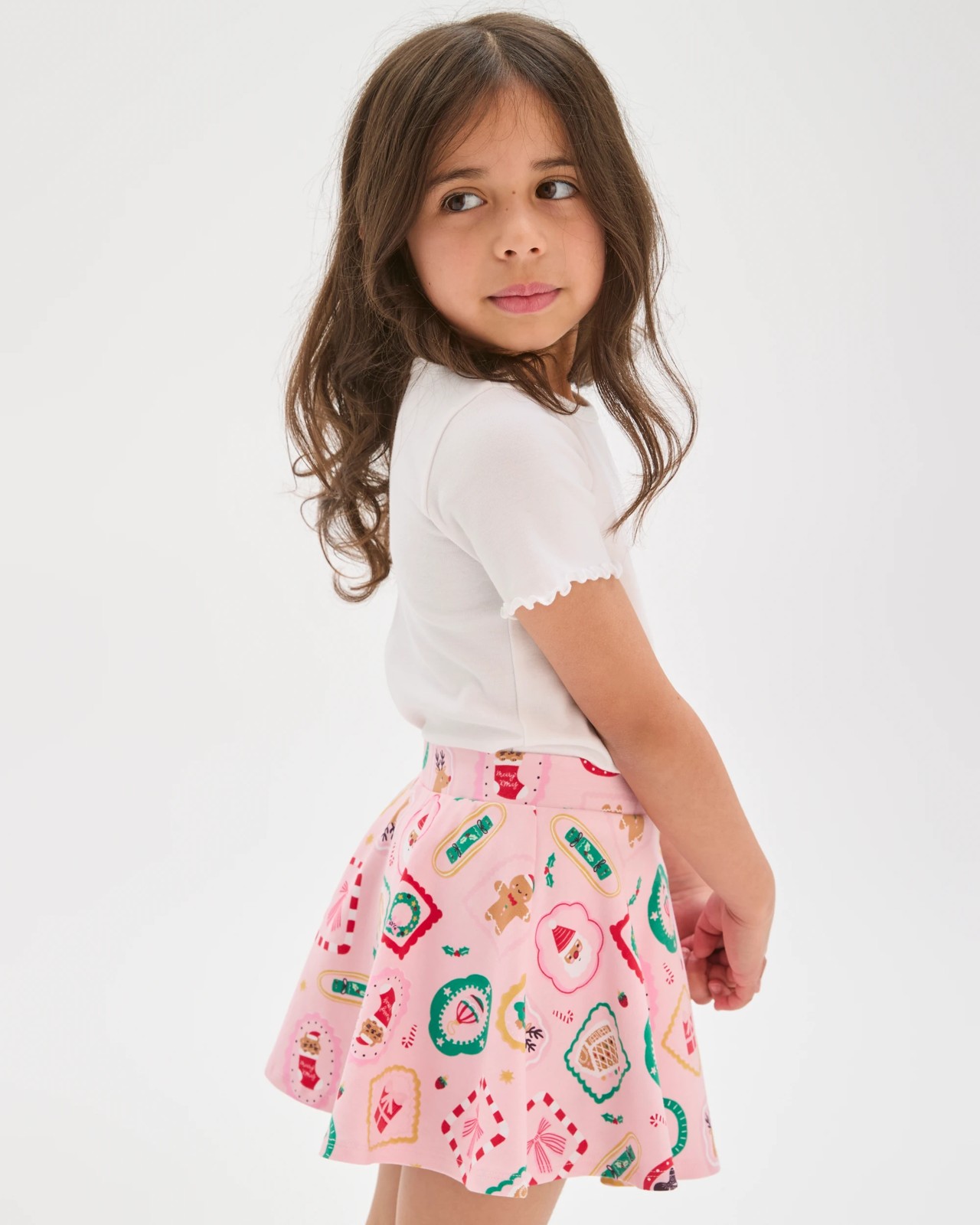 Australian Cotton Christmas Jersey Skater Skort 2 of 6