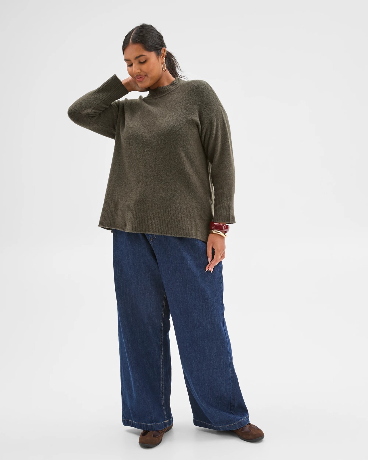 Plus Size Super Soft Jumper - Oregano 2 of 5