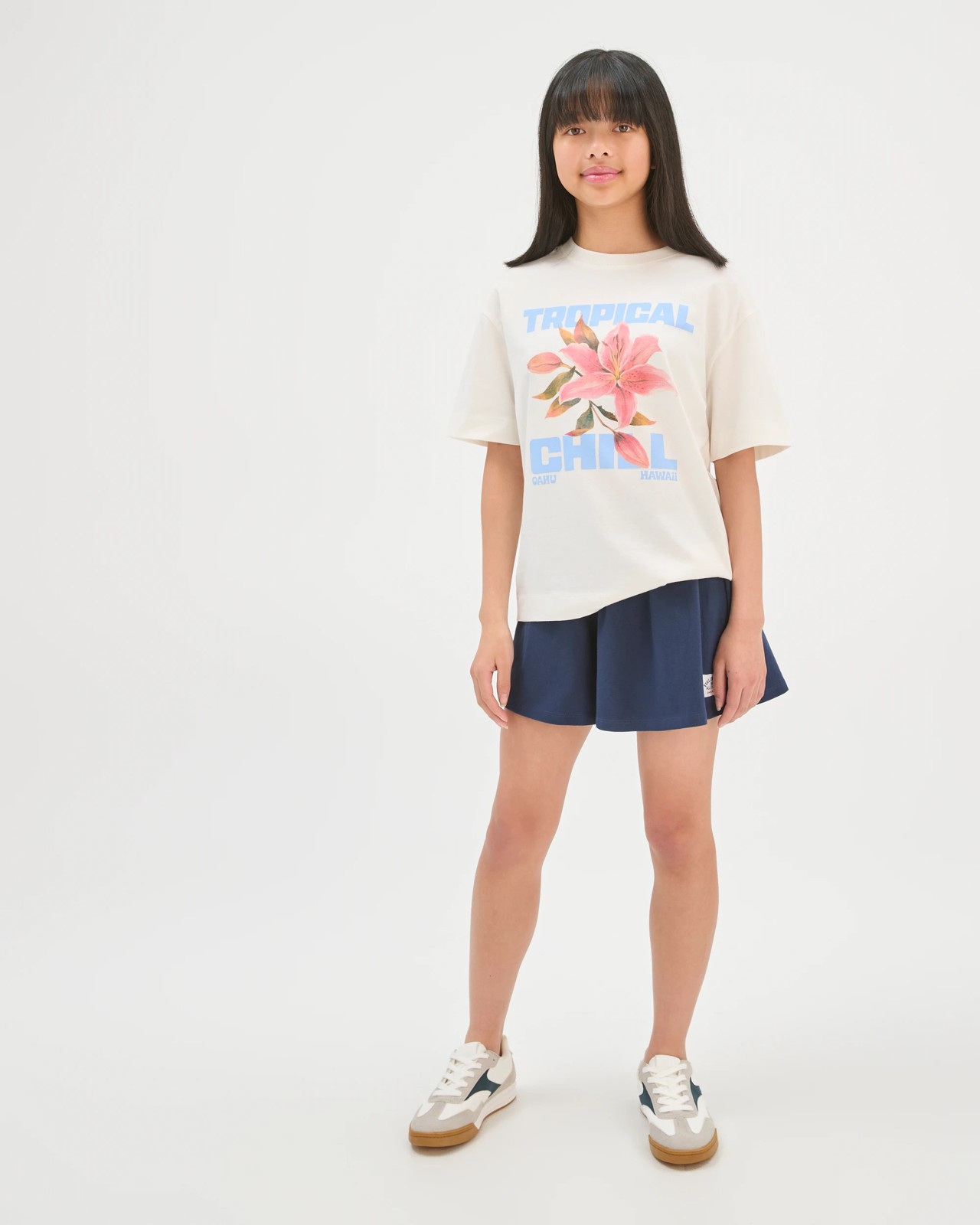 Australian Cotton Oversized T-Shirt - Cream Lily 2 of 5