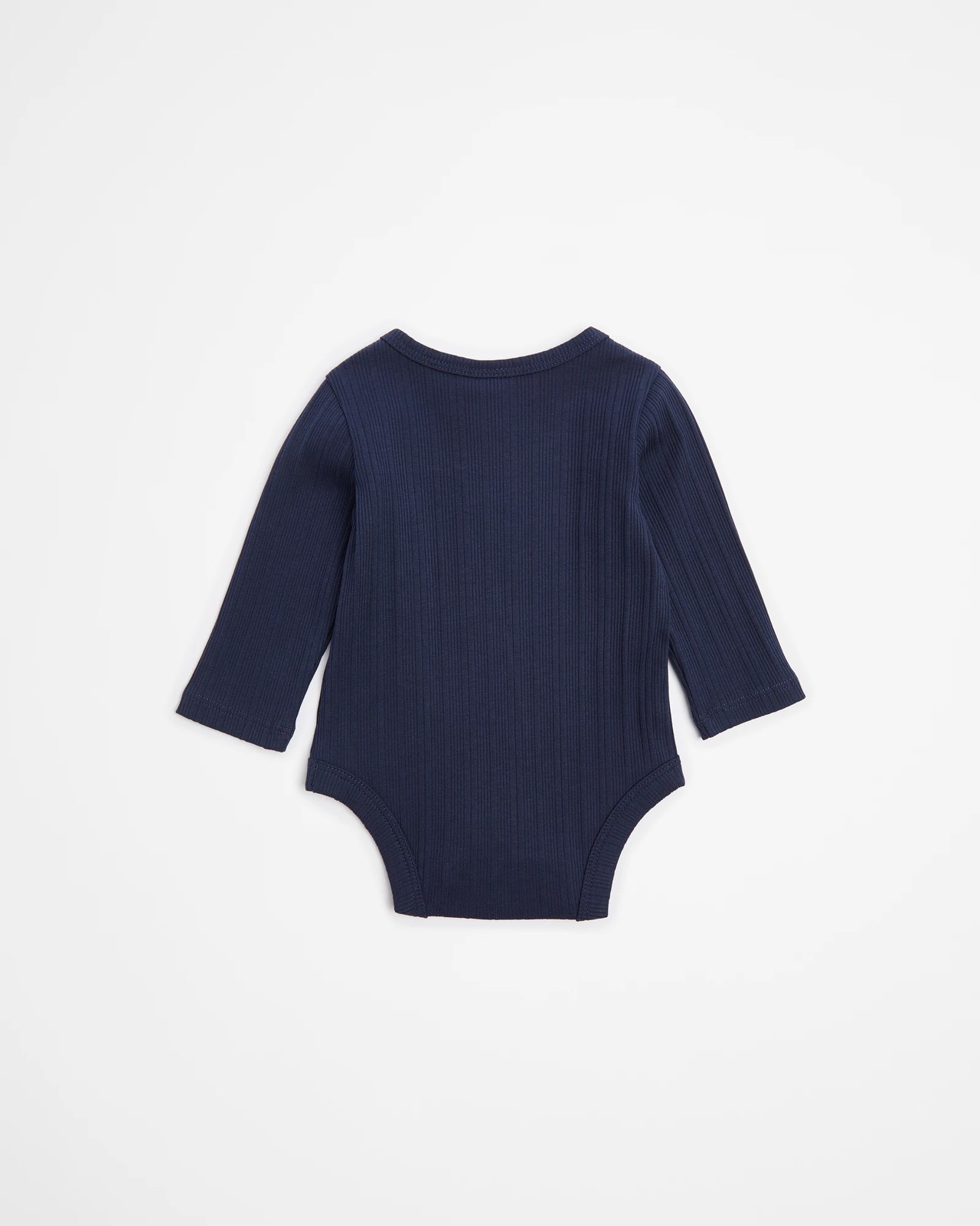 Baby Organic Cotton Rib Bodysuit - Navy Blue | Target Australia