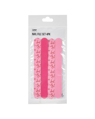 OXX Cosmetics 4 Pack Nail File Set - Pink