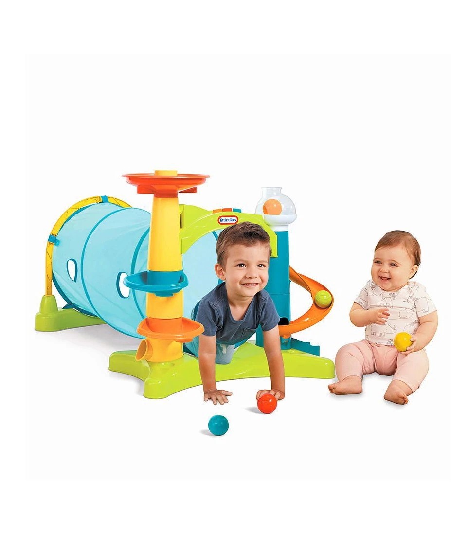 Little Tikes Learn & Play 2-in-1 Activity Tunnel with Ball Drop, Windows,  Silly Sounds, and Music