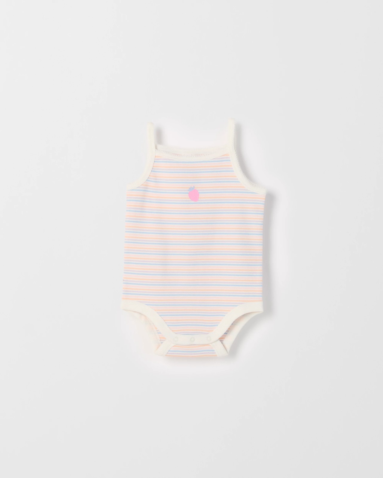 Baby 3 Pack Strappy Rib Sleeveless Bodysuits 2 of 5