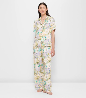 Sateen Short Sleeve Sleep Pyjama Set