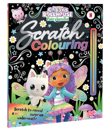 DreamWorks Gabby’s Dollhouse Fairylandia: Scratch Colouring Book