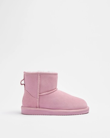 Girls Sheepskin and Leather Slipper Boot