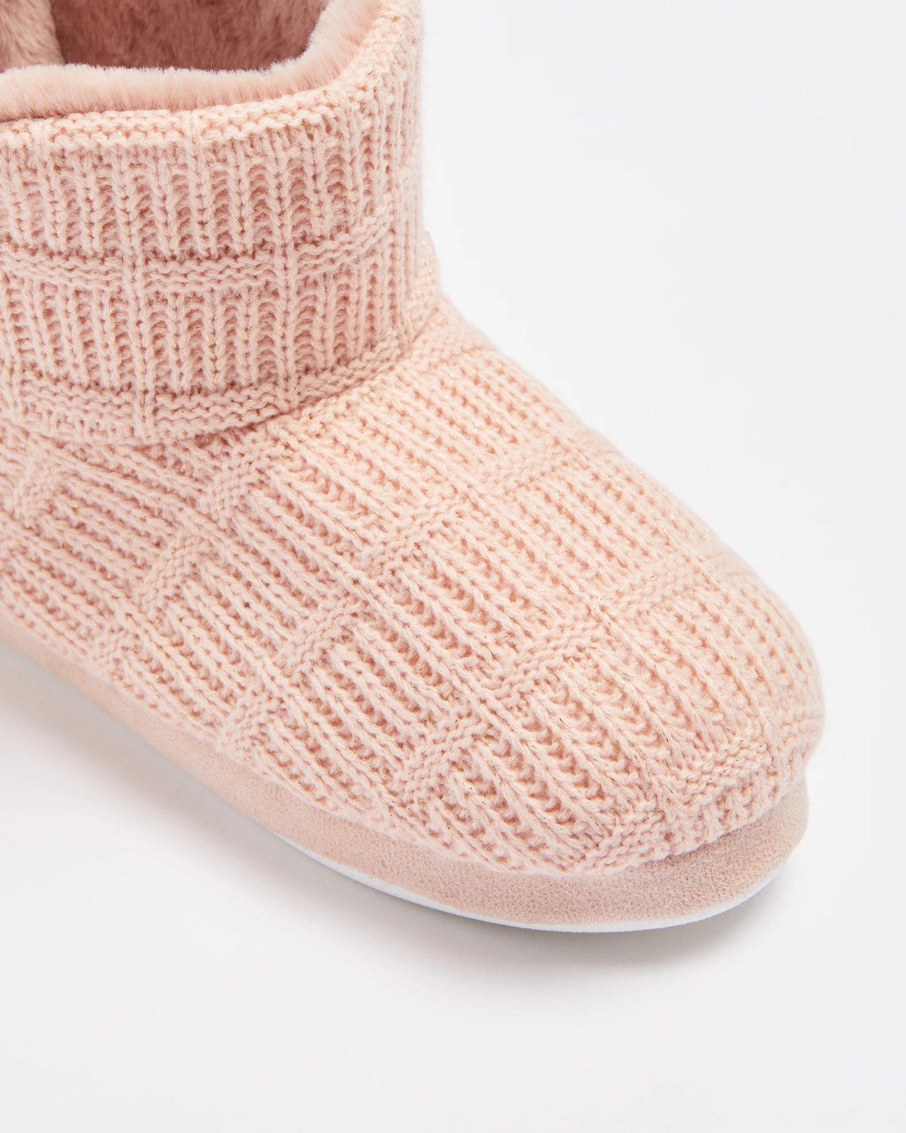 Knitted slipper boots womens hotsell