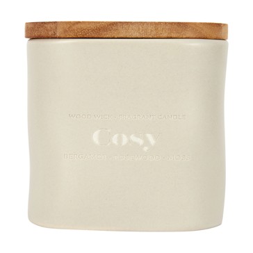 Cosy Wood Lid Fragrant Candle - Anko