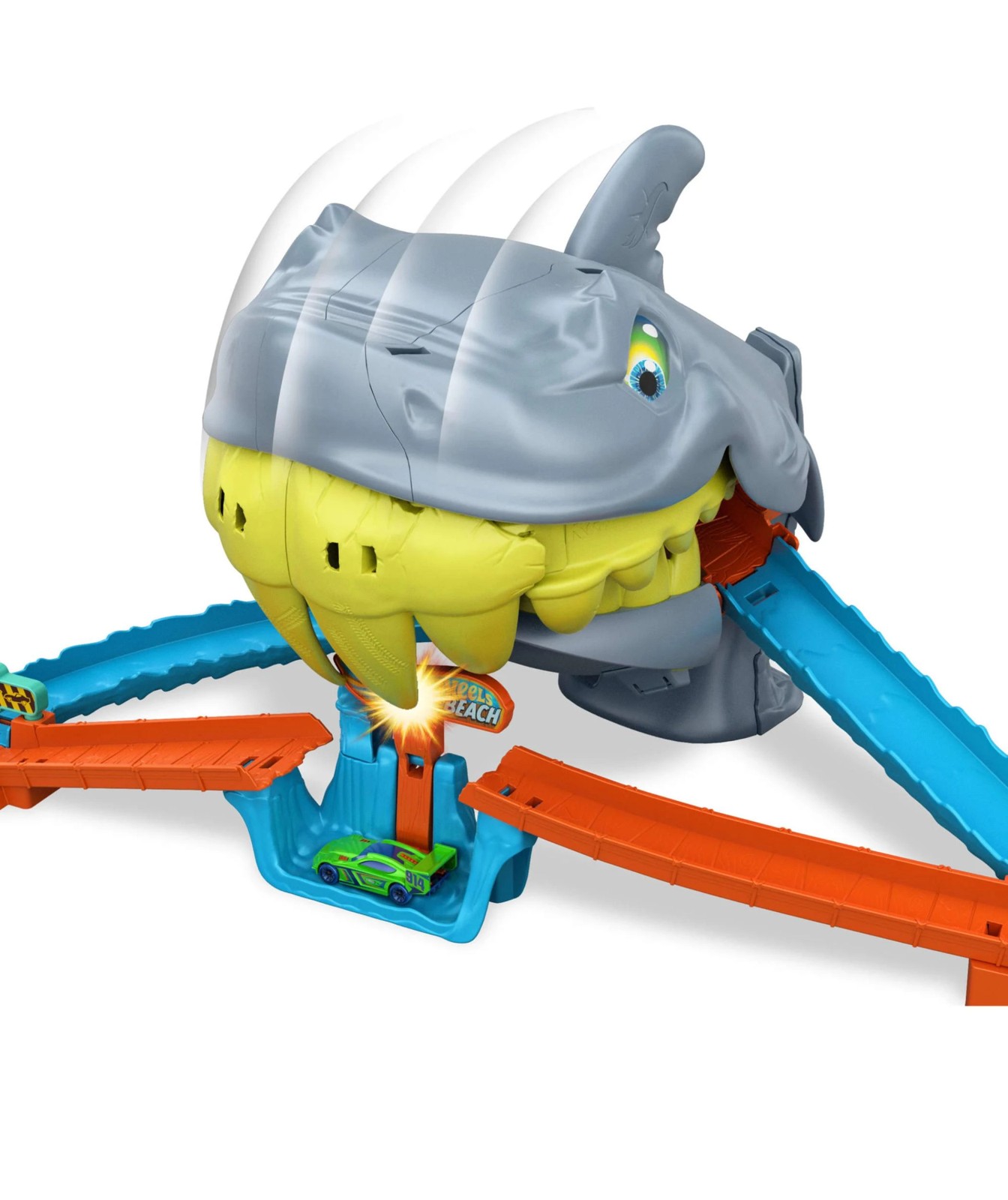 Hot Wheels City Shark Chomp Beach Playset & 1:64 Scale Die-Cast Toy Car 4 of 6