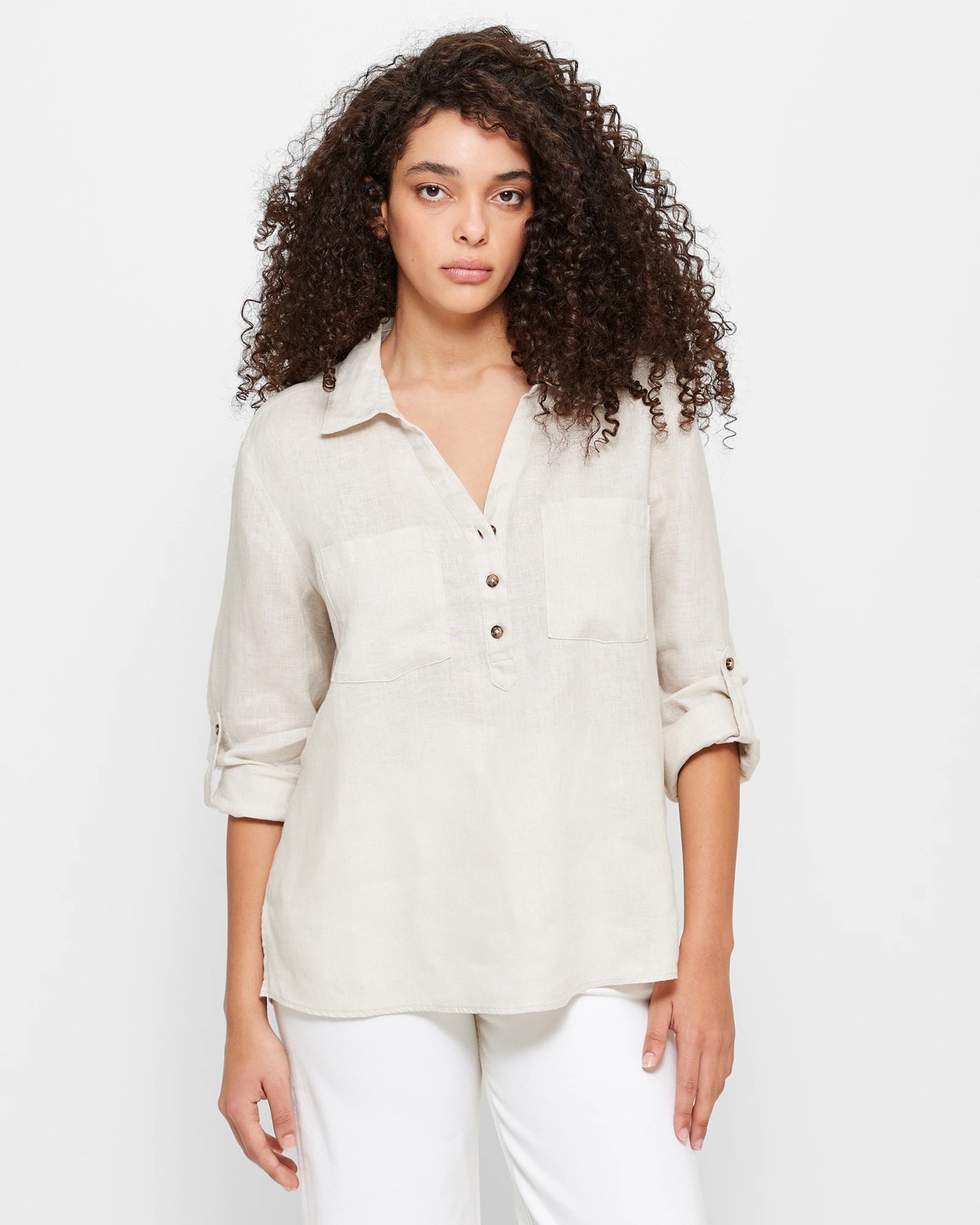 Linen pullover online shirt