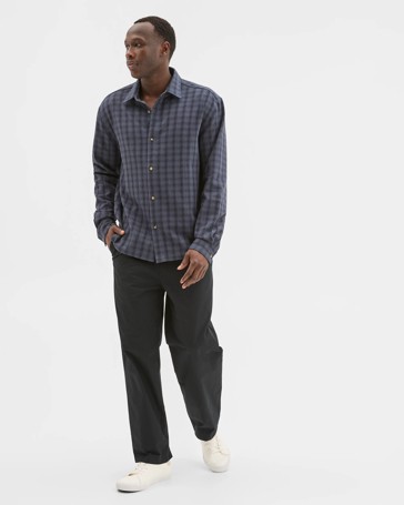 Commons Australian Cotton Boxy Fit Long Sleeve Textured Shirt