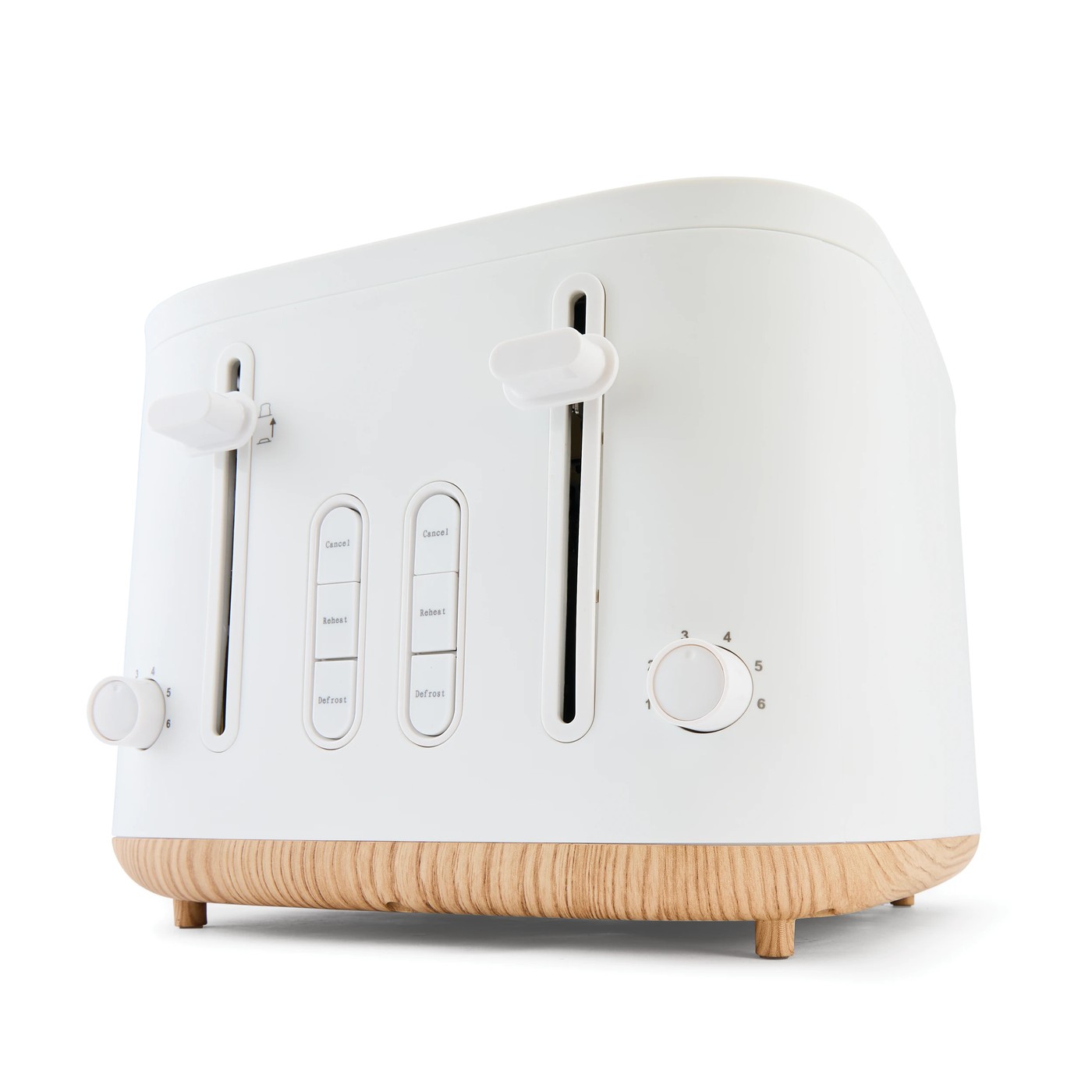Anko 4 Slice Scandi Toaster -  White 2 of 6