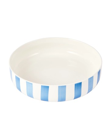 Anko Blue Stripe Serving Bowl