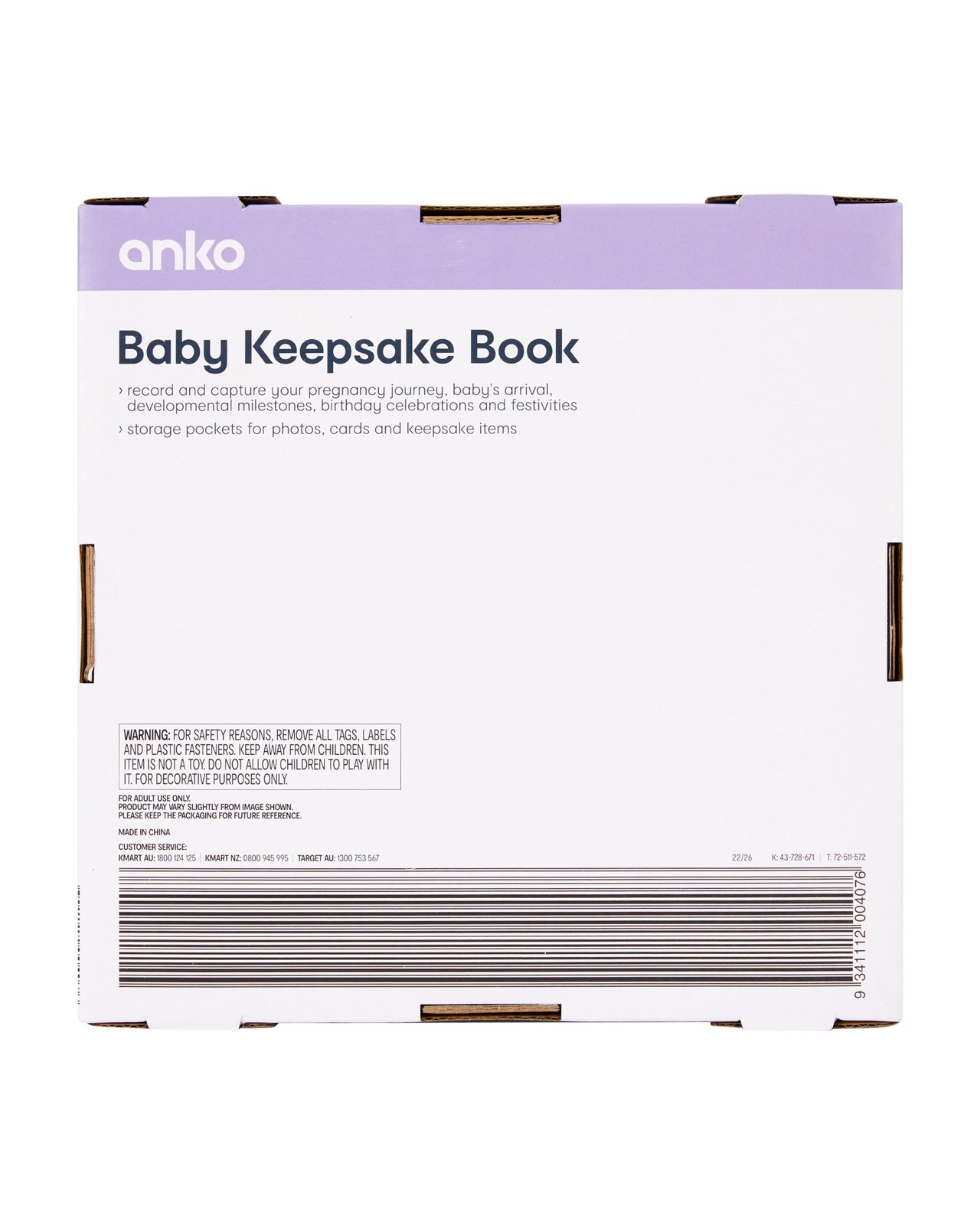 Anko Baby Keepsake Book 6 of 6