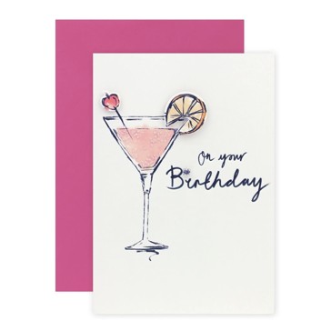 Connections from Hallmark Birthday Card - Pink Cocktail