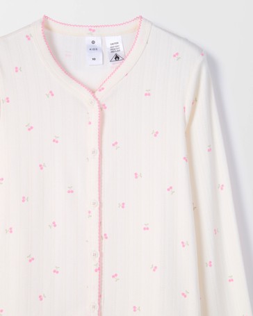 Older Girls Cosy Pointelle Cardi Knit Pyjama Set