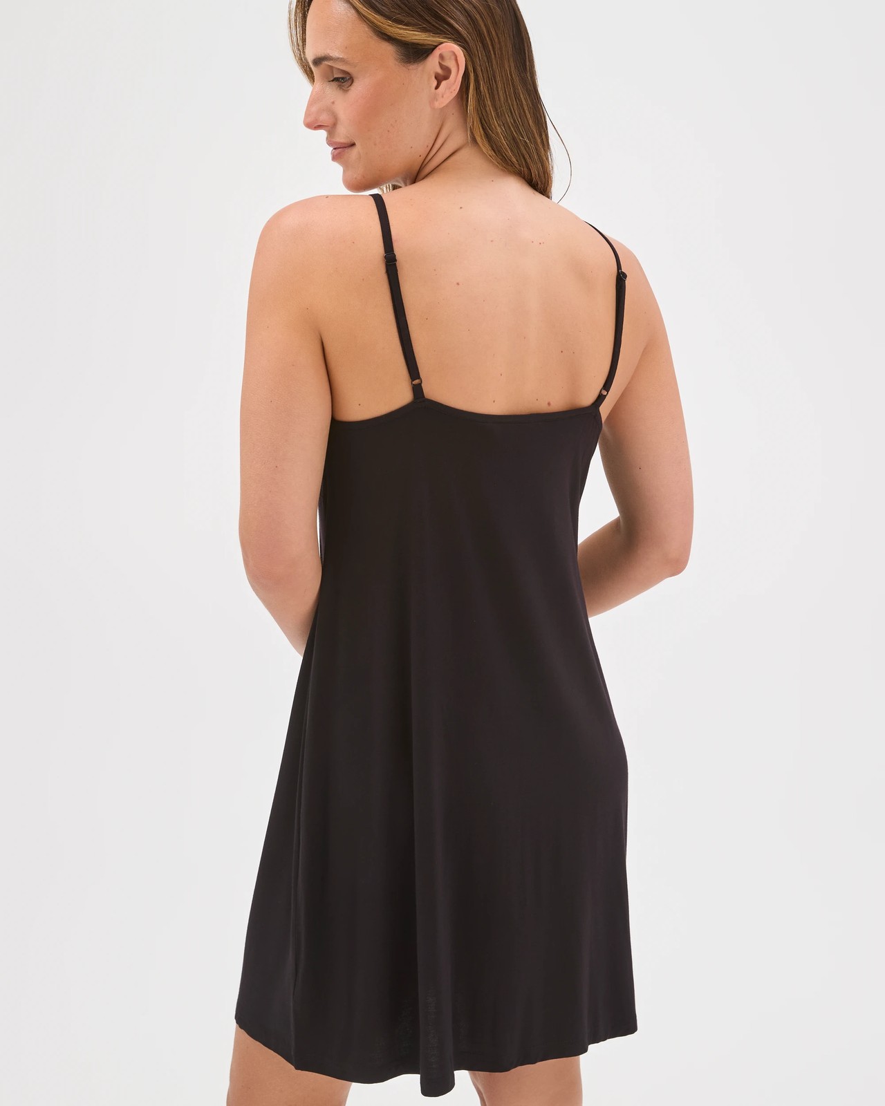 Bamboo Rich Lace Cami Sleep Nightie - Black 5 of 5