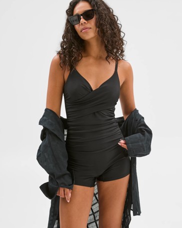 Boyleg One Piece Bathers - Shape Your Body