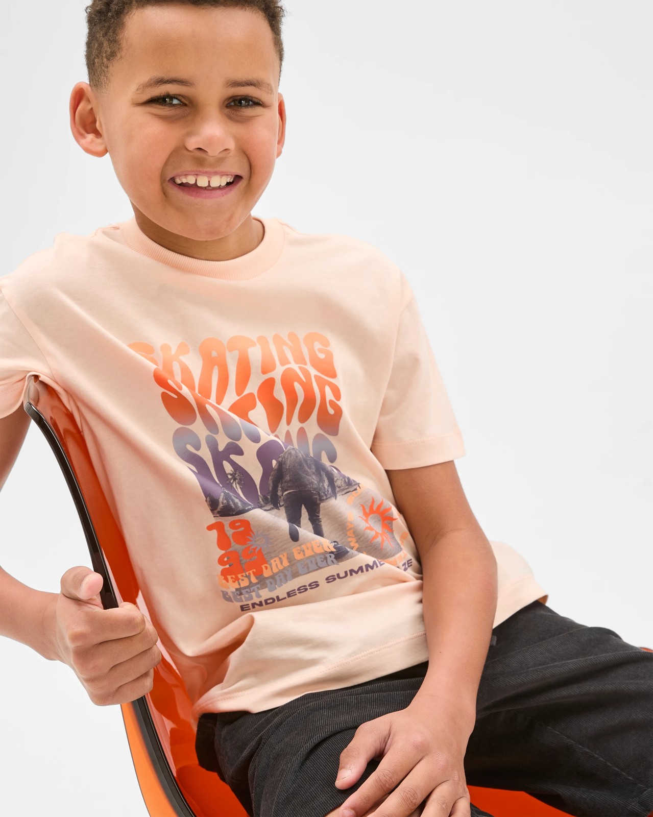 Australian Cotton Print T-Shirt - Orange 4 of 5