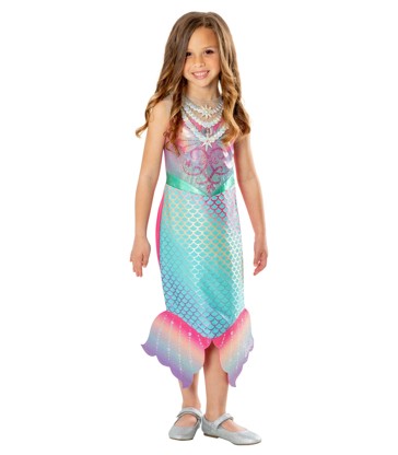 Barbie Colour Change Mermaid Kids Costume Size 3-5
