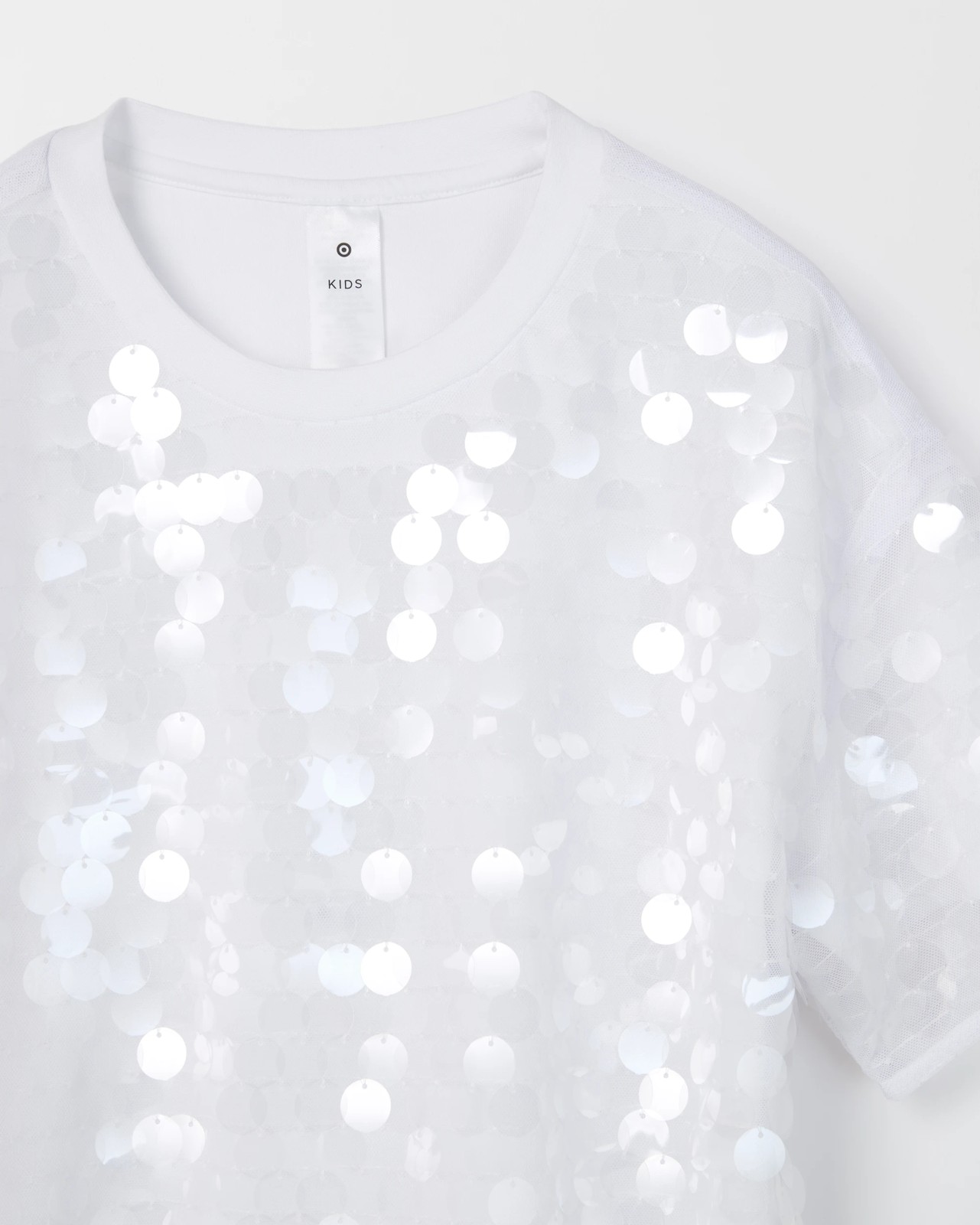 Sequin Short Sleeve T-Shirt - White 6 of 6
