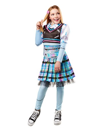 Monster High Frankie Stein Deluxe Kids Costume Size 6-8yrs
