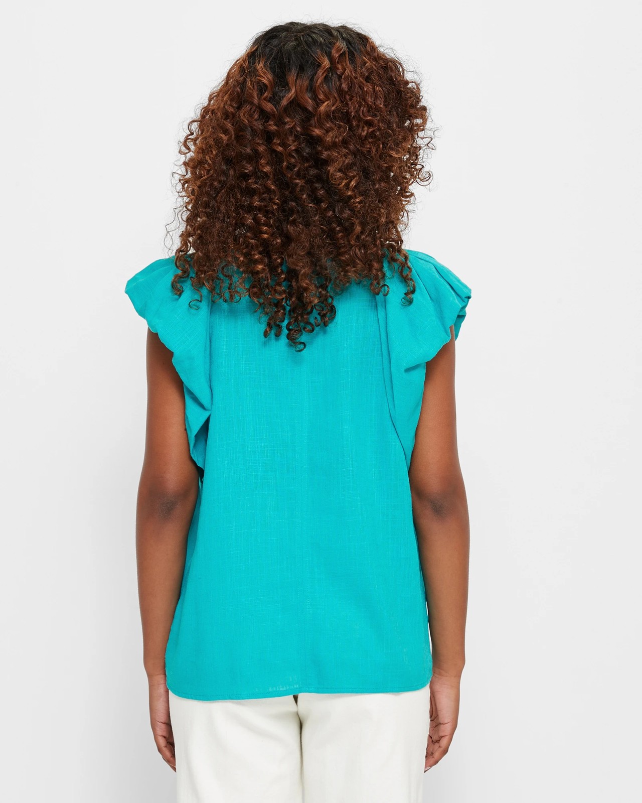 Petites Linen Blend Sleeveless V-Neck Top - Dannii Minogue 4 of 5