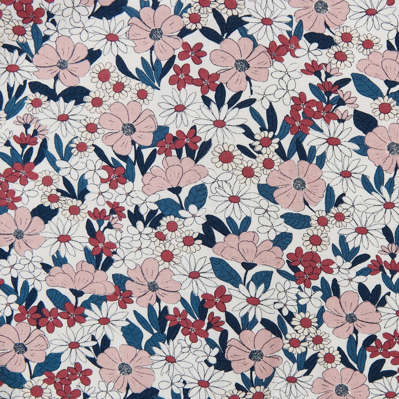 Baby Organic Cotton Print Coverall - Berry Floral 4 of 4
