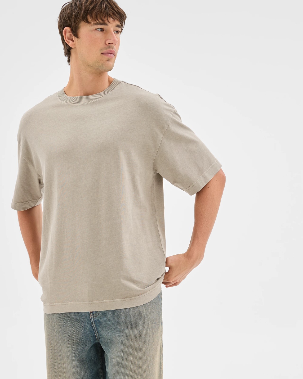 Commons Australian Cotton Boxy Heavyweight Core T-Shirt - Grey 2 of 6