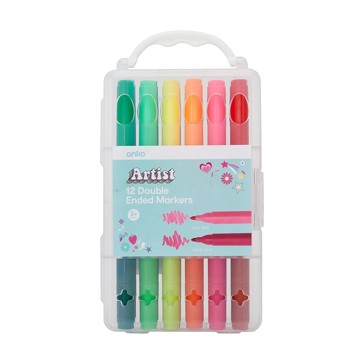 12 Double Ended Markers - Anko