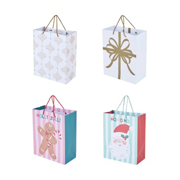 2 Pack Christmas Gift Bags, Large, Assorted - Anko