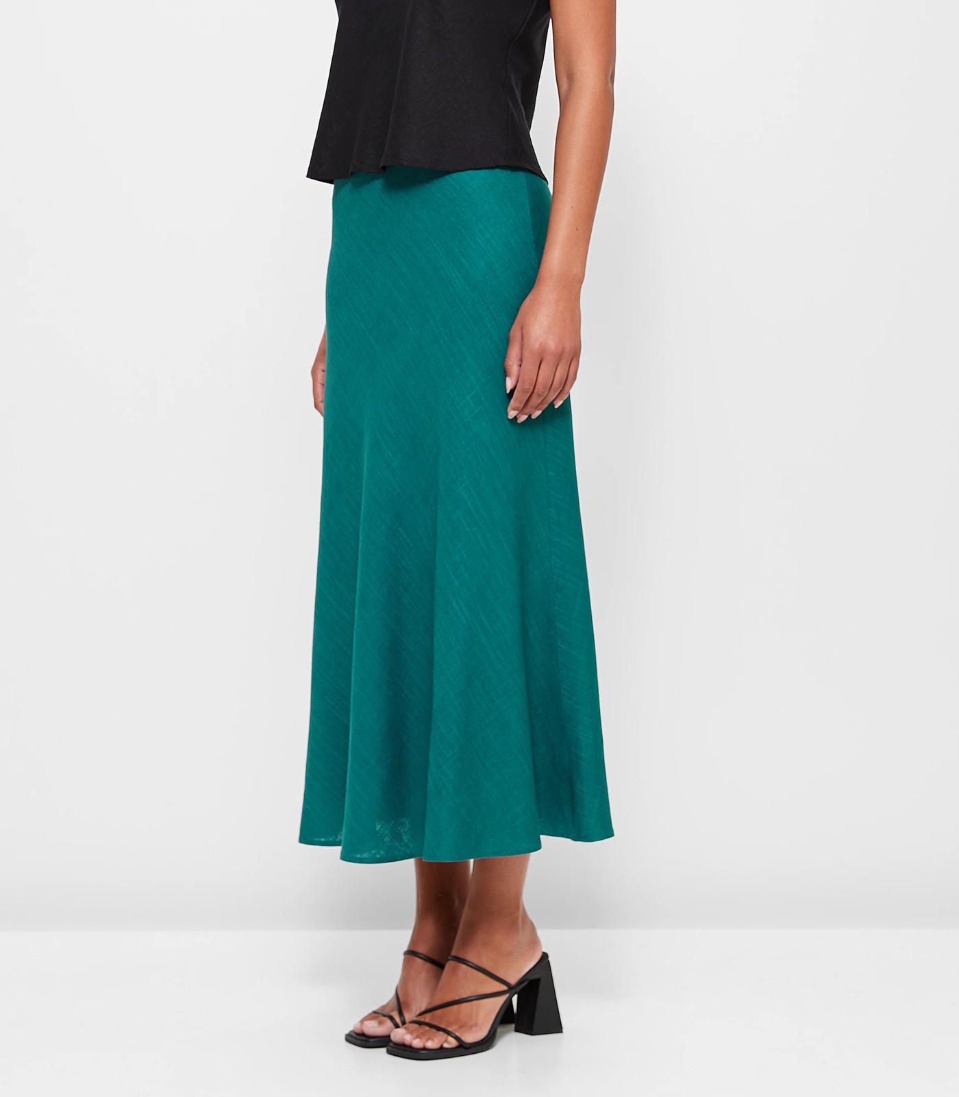 Linen Blend Midi Slip Skirt - Preview | Target Australia