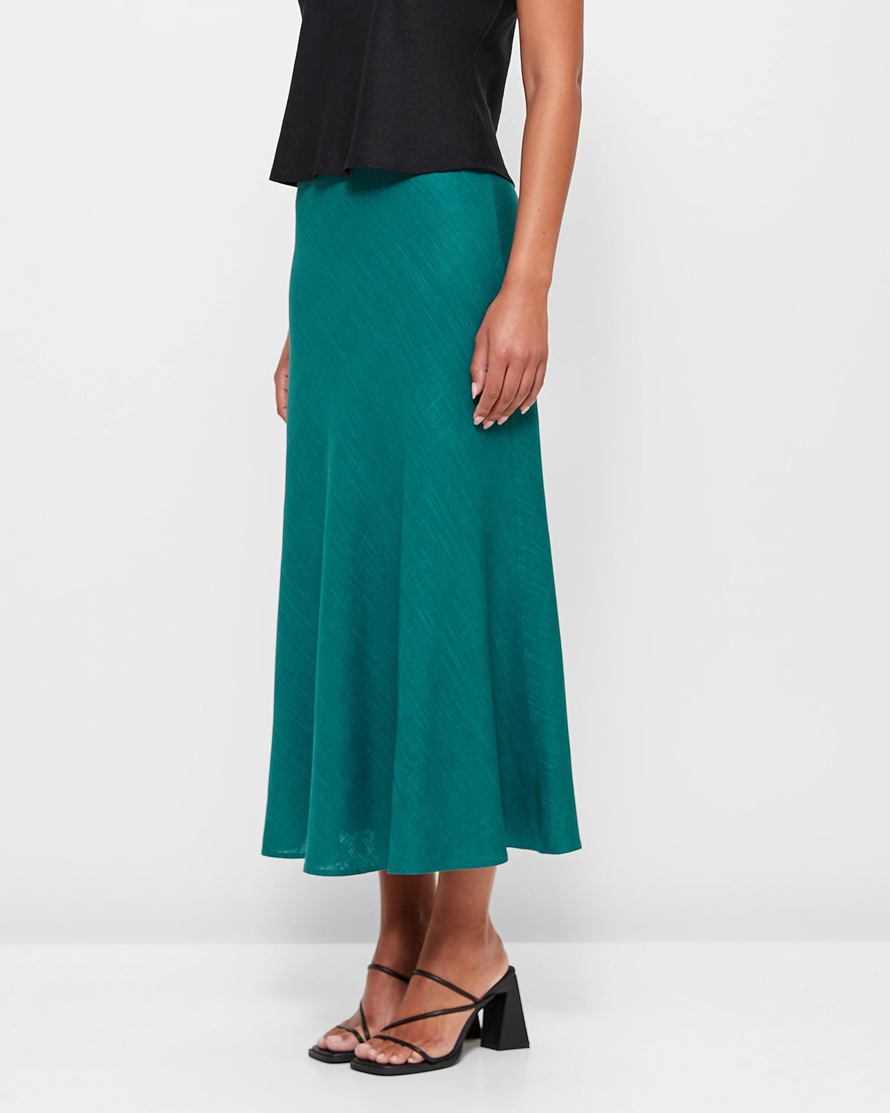 Linen Blend Midi Slip Skirt - Preview | Target Australia