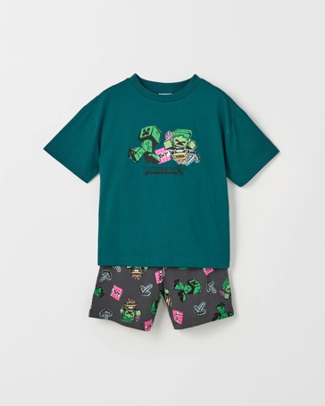 Minecraft Australian Cotton Older Boys Oversized Knit Pyjama Set