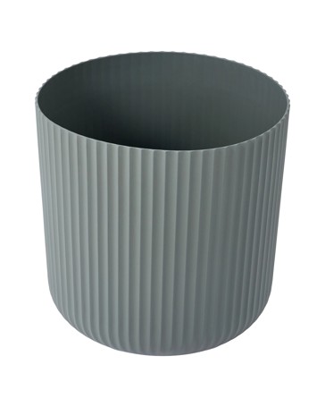Anko 38cm Linear Plastic Pot - Dark Grey