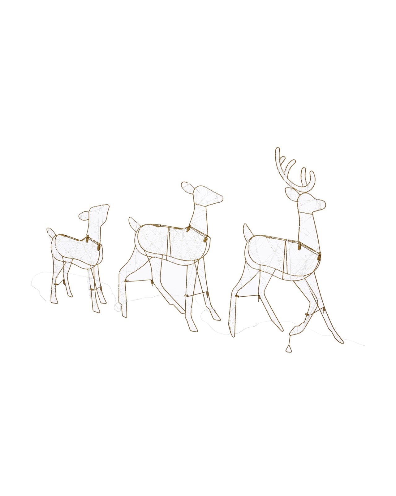Anko 3 Pack Solar Powered LED Light Up Reindeer 3 of 5