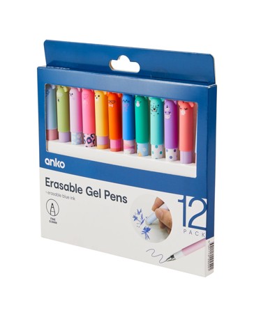Anko 12 Pack Erasable Gel Pens