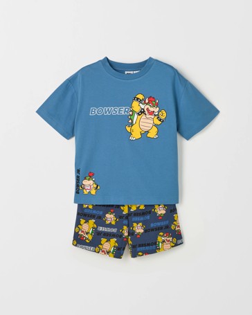 Licensed Super Mario Australian Cotton Older Boys Oversized Knit Pyjama Set