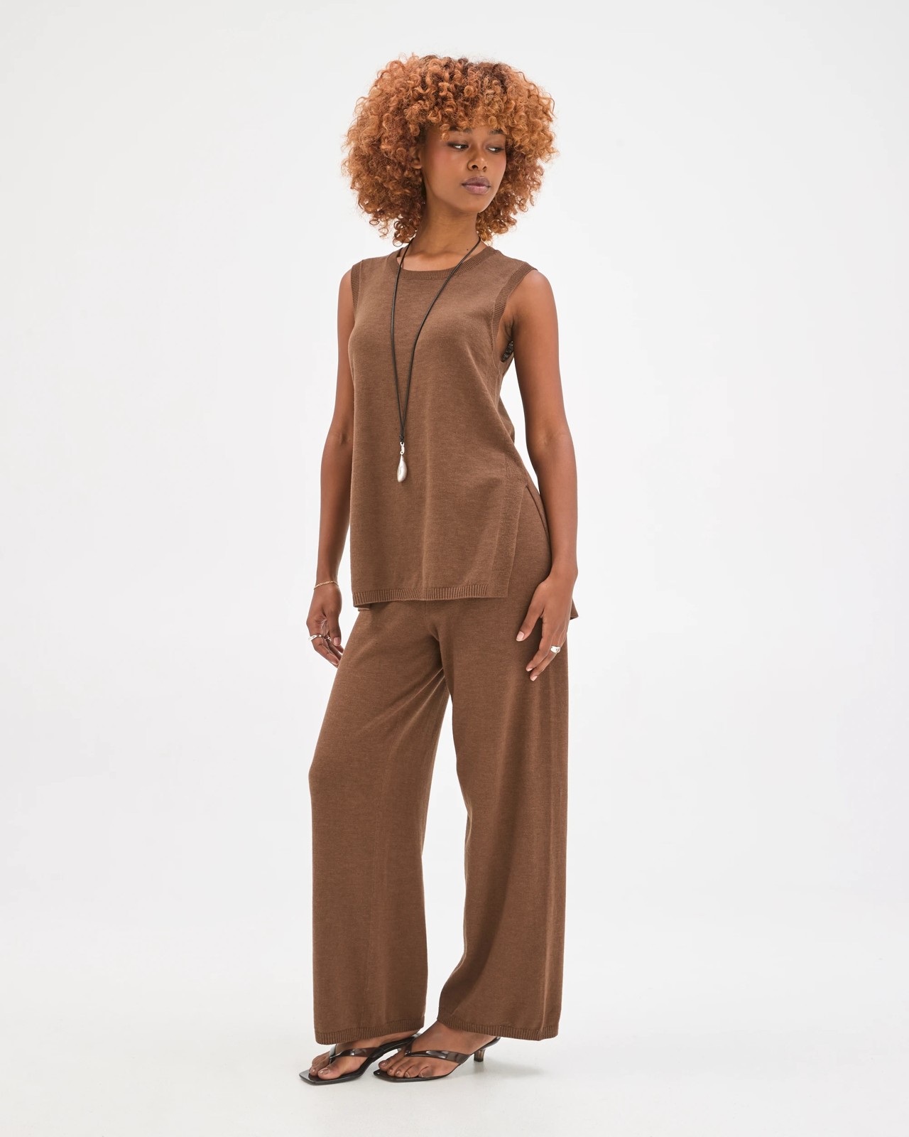 Petites Australian Cotton Blend Longline Knit Tank Top 5 of 5