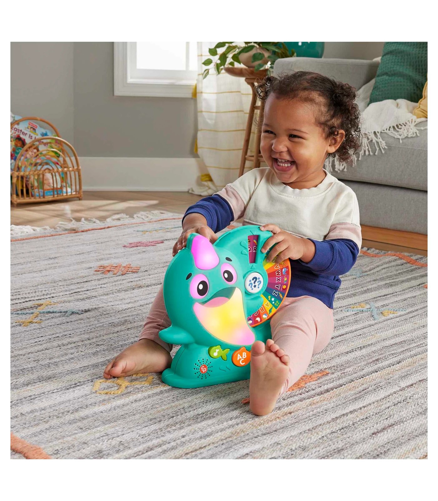 Fisher-Price Linkimals Learning Narwhal Musical Toy