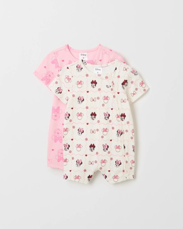 Licensed Disney Organic Cotton 2 Pack Baby Romper
