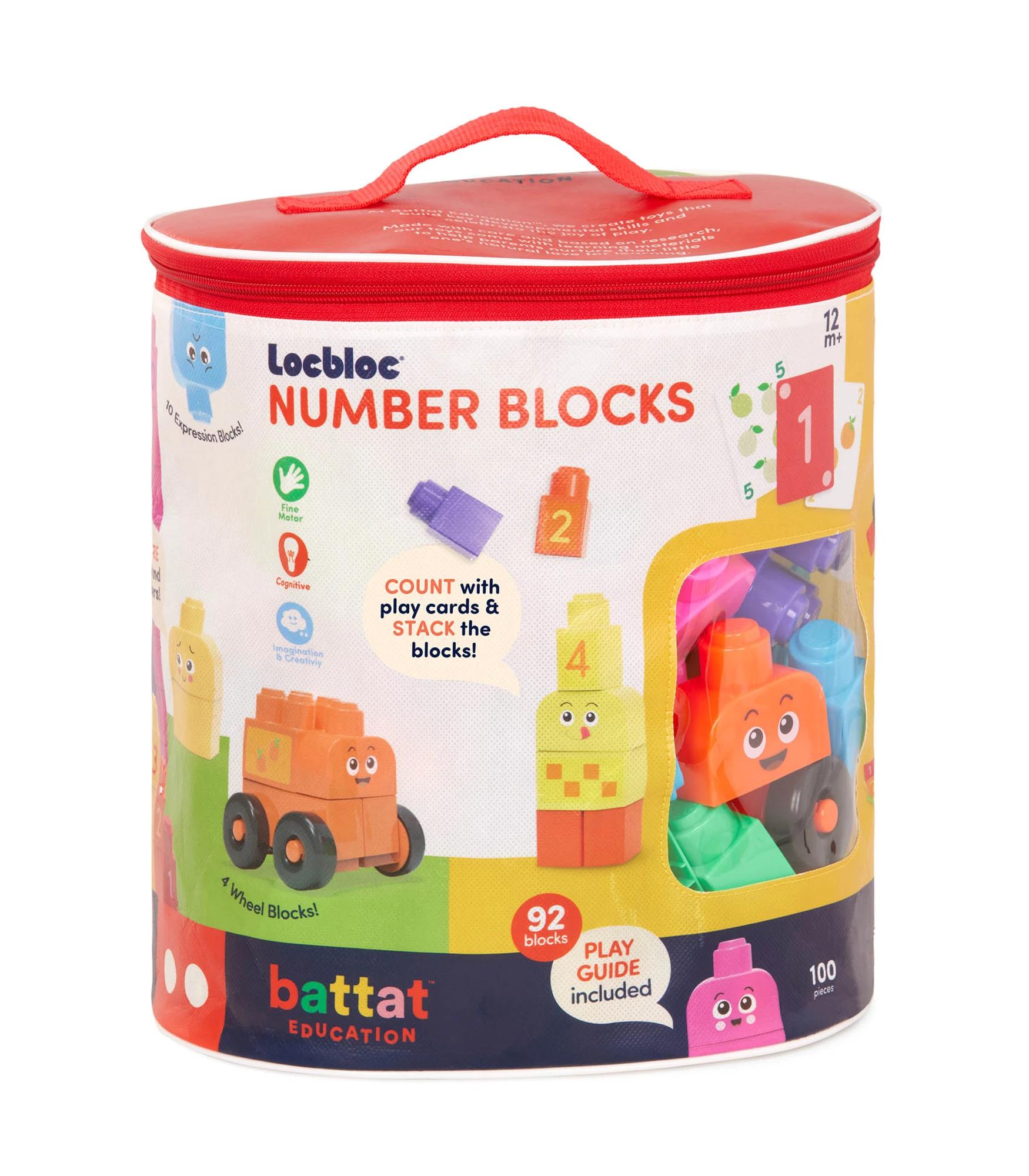 Battat Education Locbloc Number Blocks Educational Building Block Set ...