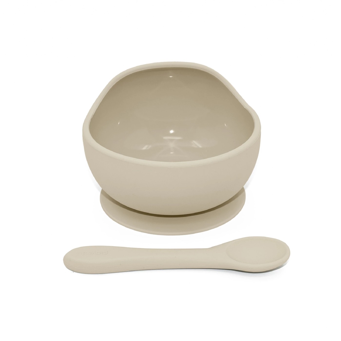 Silicone Baby Bowl & Spoon Set - Sand