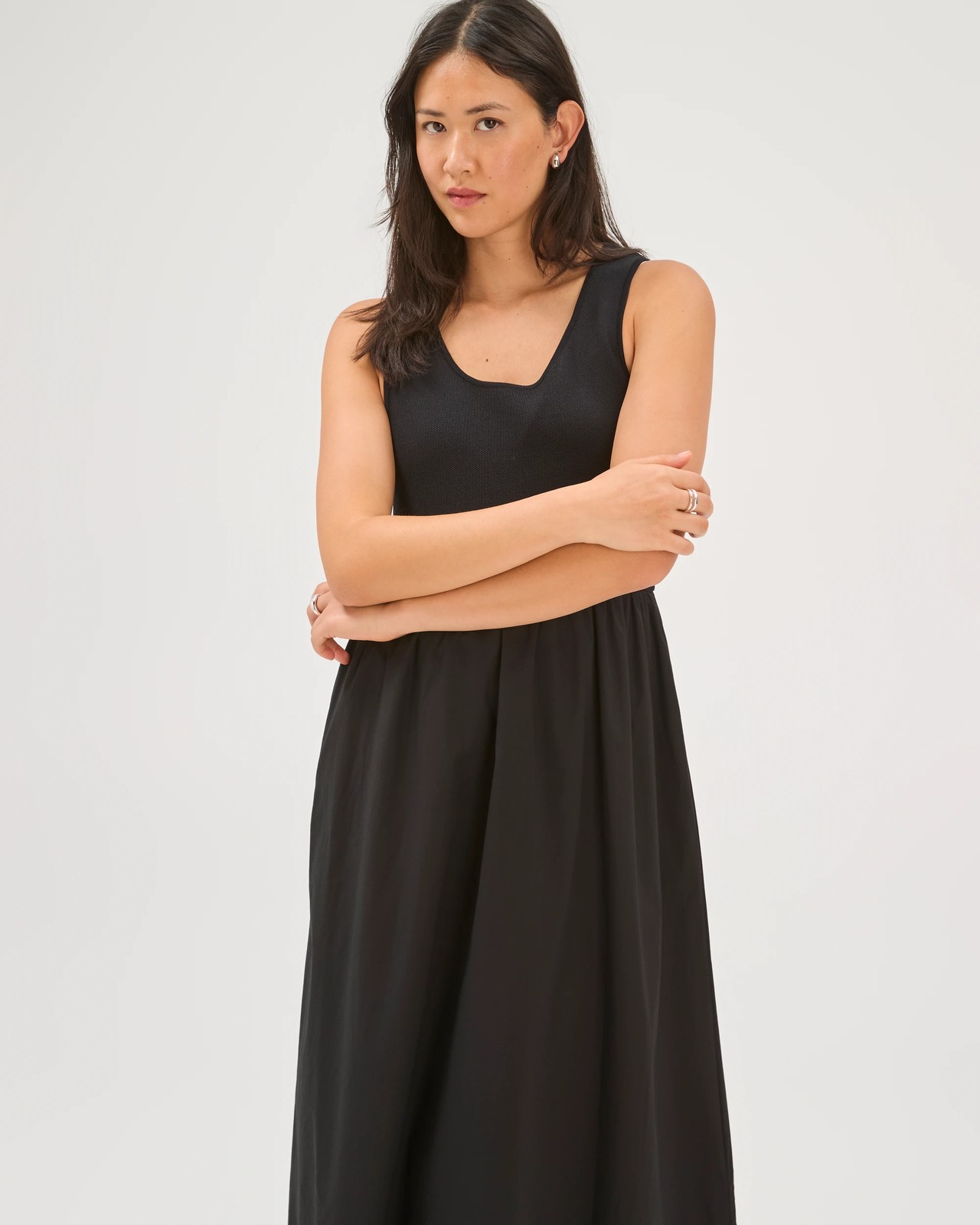 Knit Tank Maxi Dress - Black 2 of 5