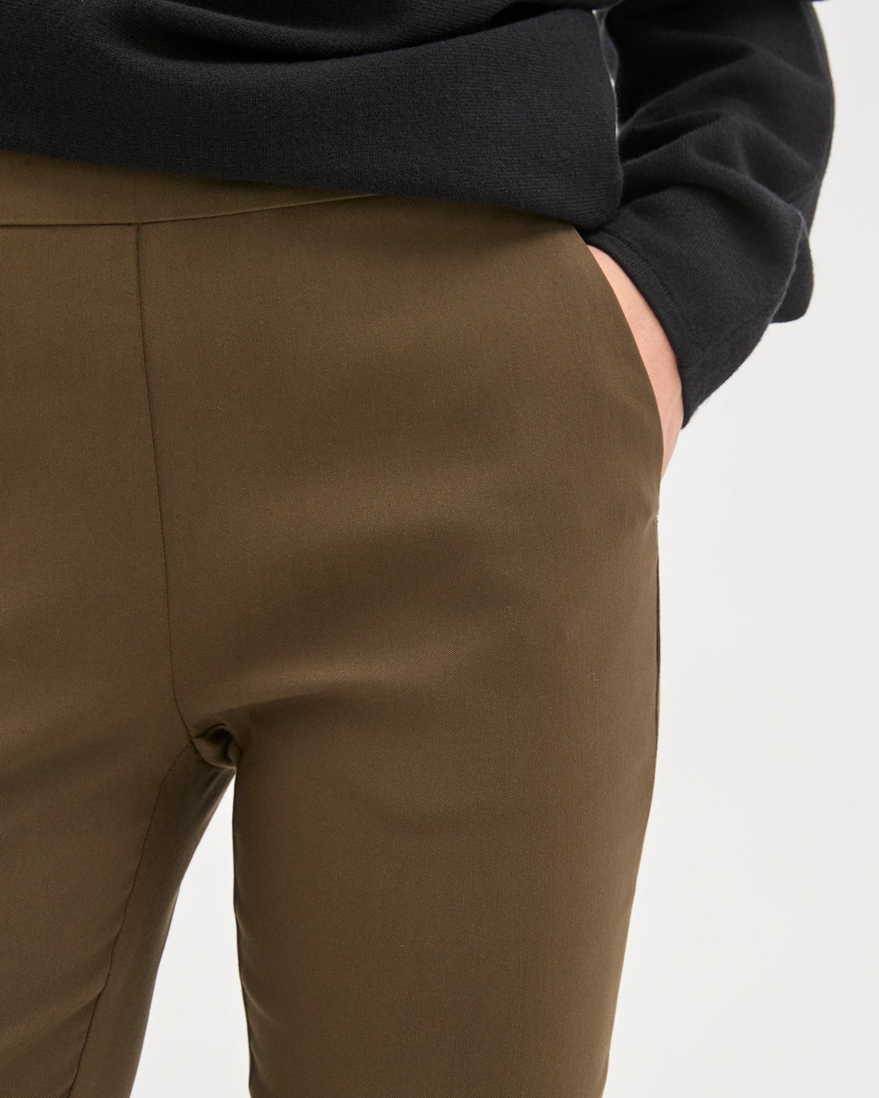 Preview Carrie Bengaline Ankle Length Pants - Dark Olive 5 of 6