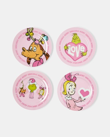 Set of 4 The Grinch Ceramic Plates