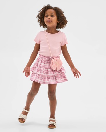 Australian Cotton Fashion Woven Check Rara Skirt