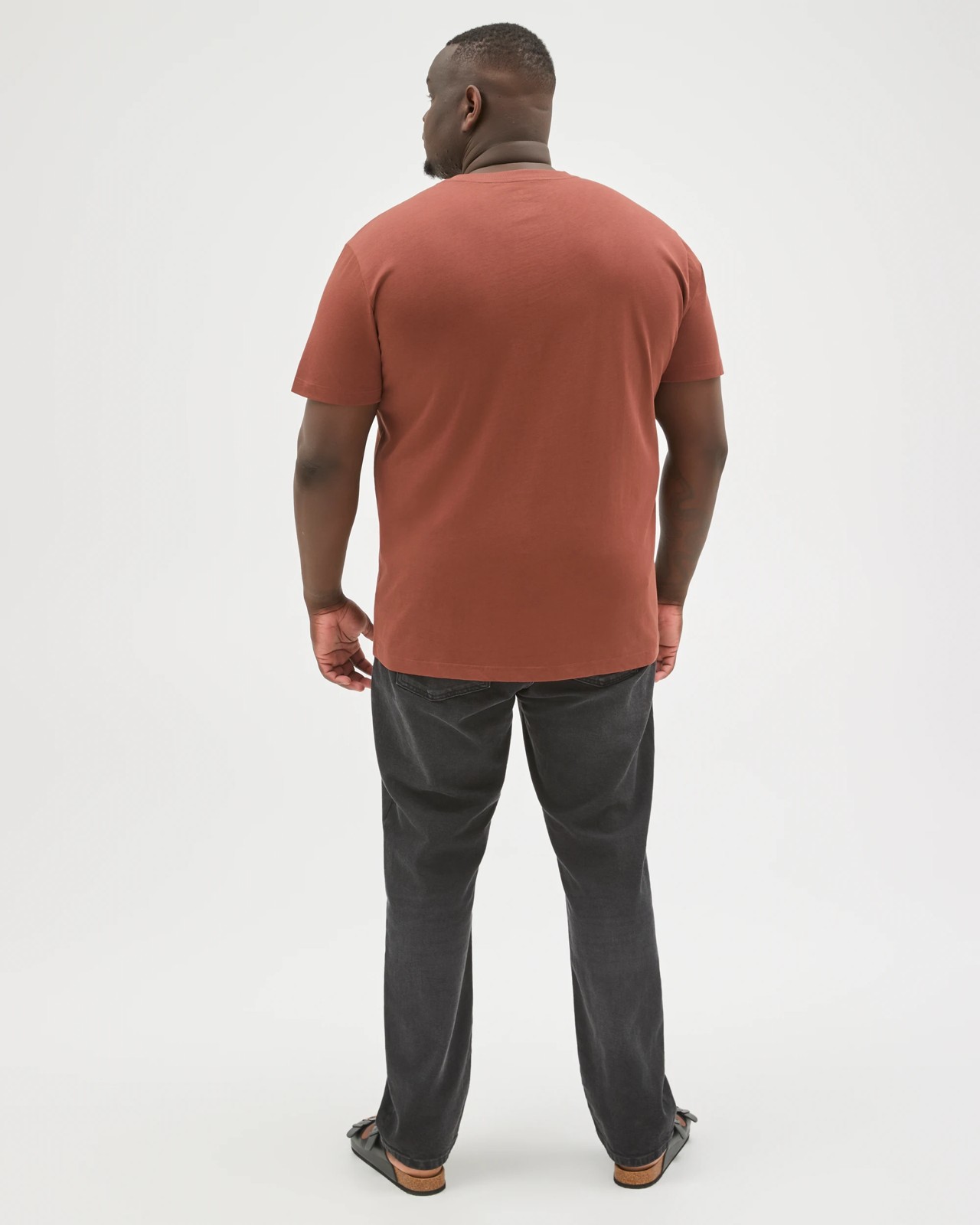 Plus Size Australian Cotton Heavyweight Relaxed T-Shirt - Rust  6 of 6
