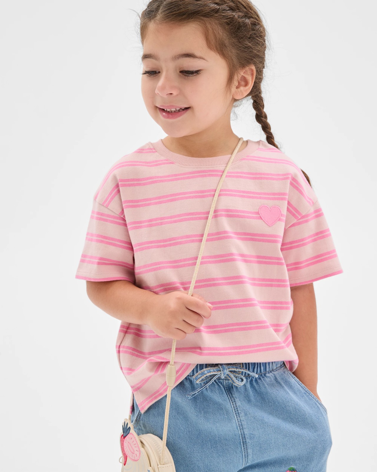 Australian Cotton Heavyweight Knit T-Shirt - Stripe 3 of 6