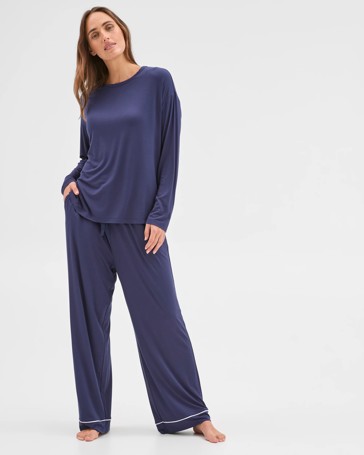 Soft Comfort Bamboo Wide Leg Sleep Pants